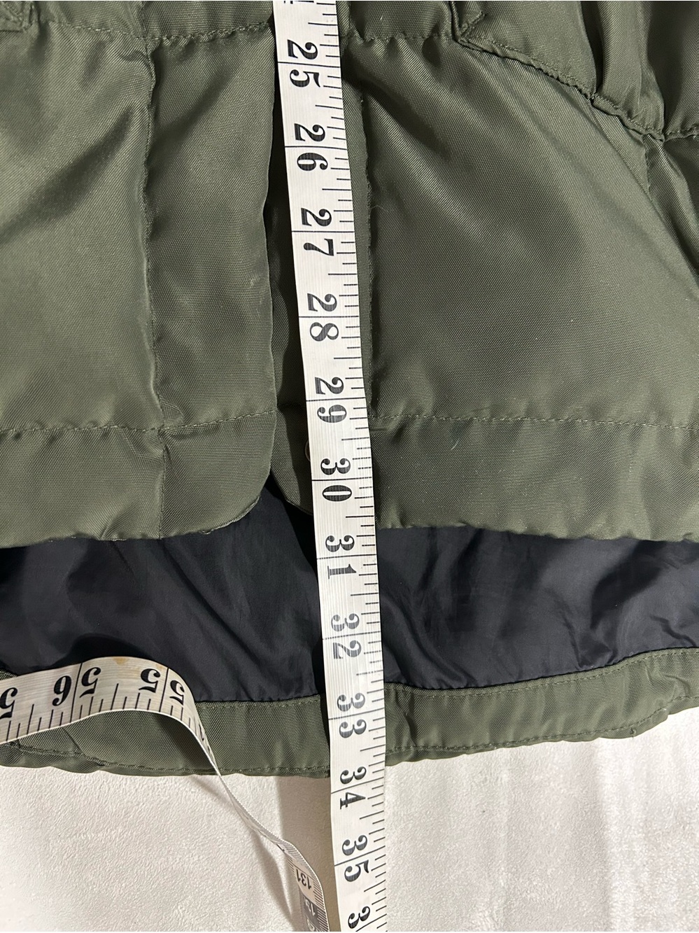 Eddie Bauer Olive Green Down Parka Faux Fur Hood Women’s Medium - Picture 15 of 15